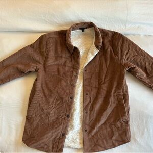 JAMES PERSE SHERPA LINED CORDUROY SHIRT JACKET - BRAND NEW NEVER BEEN WORN